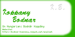 koppany bodnar business card