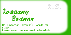 koppany bodnar business card